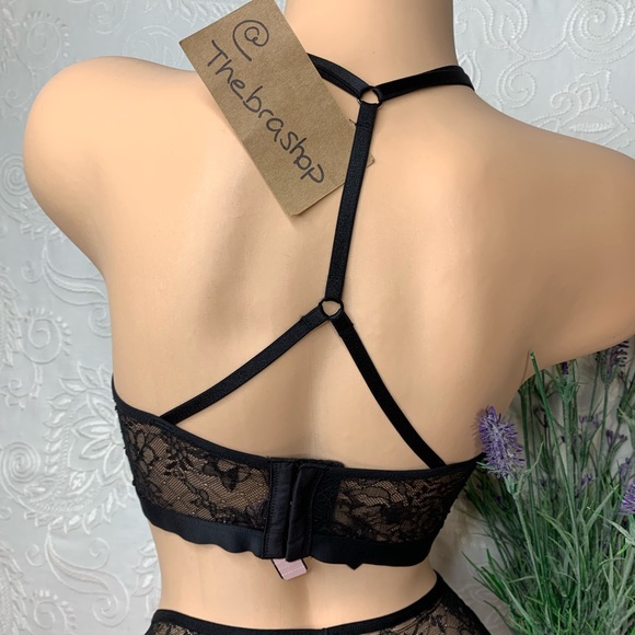 M L Victoria’s Secret Bralette Black High Neck - Picture 3 of 3